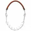 Weaver Leather Goat Collar with Leather and Pronged Chain, Chestnut, 5/8 in. x 26 in.
