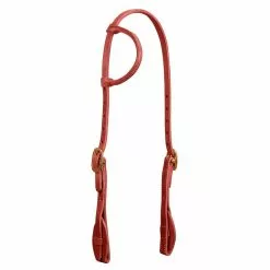 Weaver Leather ProTack Quick Change Sliding Ear Headstall, Leather Tab Bit Ends, 10-0079