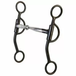 Weaver Leather Professional Thin Style Shank Snaffle Horse Bit with 5 in. Sweet Iron Mouth and Copper Inlay, 8in. Cheek, 25-1755