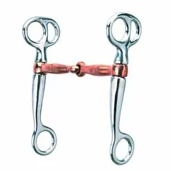 Weaver Leather Tom Thumb Snaffle Horse Bit, 5 in. Copper Mouth, Stainless Steel - 6 in. Cheek, 25-5850