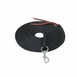 Weaver Leather Silvertip Lunge Line with 225 Snap, 1/2 in. x 22 ft., 35-1923-BK