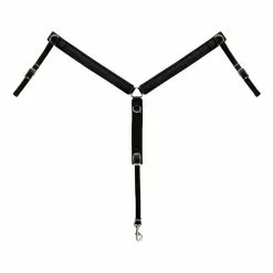 Weaver Leather Pony Felt Lined 1 in. Ring-in-Center Breast Collar, Black, 35-2495-BK