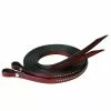 Weaver Leather Bridle Leather Split Reins with Etched Spots, Rich Brown, 5/8 in. x 7 ft., 50-1708