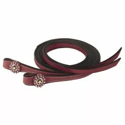 Weaver Leather Texas Star Split Reins, Chestnut, 5/8 in. x 8 ft., 50-1713-CH