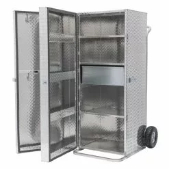 Weaver Leather 2-Door Dolly Livestock Show Box, 5 ft., Aluminum Treadplate