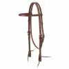Weaver Leather Deluxe Latigo Leather Browband Headstall, Brown, 10-0266