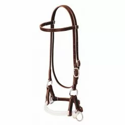 Weaver Leather Deluxe Latigo Leather Side Pull, Double Rope, Burgundy, 10-0295