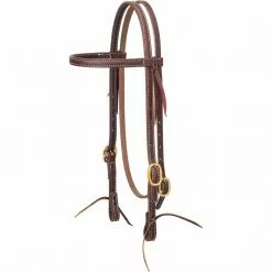 Weaver Leather Working Cowboy Browband Headstall, 5/8 in., Solid Brass