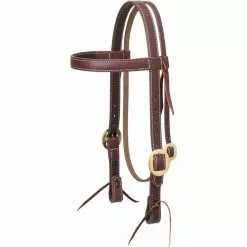 Weaver Leather Working Cowboy Browband Headstall, 1 in., Solid Brass, 10-0501