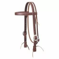 Weaver Leather Working Cowboy Browband Headstall, 1 in., Stainless Steel, 10-0507