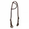 Weaver Leather Working Cowboy Sliding Ear Headstall with Buckle Bit Ends, 5/8 in., Stainless Steel, 10-0509