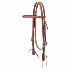 Weaver Leather Working Cowboy Economy Browband Headstall, 5/8 in., Stainless Steel, 10-0514