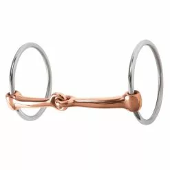 Weaver Leather Professional Stainless-Steel Ring Snaffle Horse Bit, 5 in. Copper Mouth, 25-1811