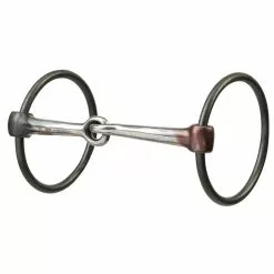 Weaver Leather Ring Snaffle Horse Bit with 5 in. Sweet Iron Snaffle Mouth with Copper Inlay, 25-1884