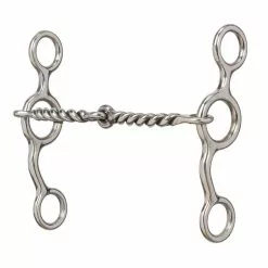 Weaver Leather All Purpose Horse Bit with 5 in. Sweet Iron Twisted Wire Snaffle Mouth, 25-1890