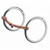 Weaver Leather All Purpose Ring Snaffle Bit, 5 Inch Single Twisted Copper Wire Mouth, 3 Inch Flat Rings, 25-5512