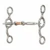 Weaver Leather Tom Thumb Snaffle Horse Bit with 4-3/4 in. Copper-Plated Mouth, Stainless-Steel, 25-5870