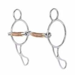 Weaver Leather Stainless-Steel Wonder Horse Bit, 5 in. Jointed Mouth with Copper Wire, 25-5890