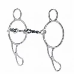 Weaver Leather Wonder Bit, 5 Inch Sweet Iron Dog Bone Mouth, 7-1/2 Inch Cheeks, 25-5891