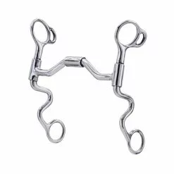 Weaver Leather All Purpose Stainless-Steel Training Horse Bit, 5 in. Jointed Swivel Port Mouth, 25-6840