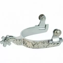 Weaver Leather Women's Spur with German Silver Floral Trim, 25-7756