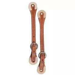 Weaver Leather Spur Straps with Rawhide Corners, Russet, 30-0661-RU