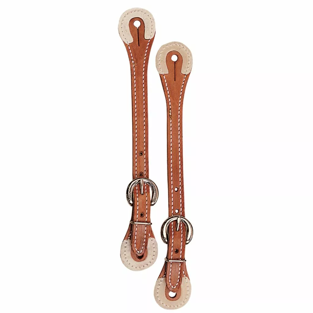 Weaver Leather Spur Straps with Rawhide Corners, Russet, 30-0661-RU 1 Weaver Leather Spur Straps with Rawhide Corners, Russet, 30-0661-RU