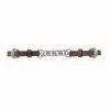 Weaver Leather 4-1/2 in. Basin Cowboy Single Flat-Link Chain Curb Strap, 30-1381-BR
