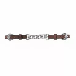 Weaver Leather 4-1/2 in. Basin Cowboy Single Flat-Link Chain Curb Strap, 30-1381-BR