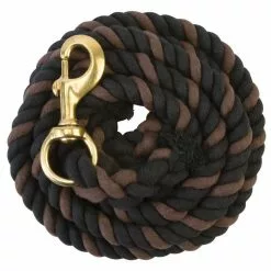 Weaver Leather Striped Cotton Lead Rope with Solid Brass 225 Snap, 5/8 in. x 10 ft., 35-1912-C4 -Weaver Leather Sales Shop 1197060