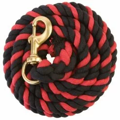 Weaver Leather Striped Cotton Lead Rope with Solid Brass 225 Snap, 5/8 in. x 10 ft., 35-1912-C4 -Weaver Leather Sales Shop 1197061