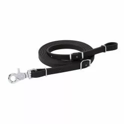 Weaver Leather Roper Rein with Brahma Webb, Black, 1/2 in. x 8 ft., 35-1950-BK