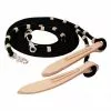 Weaver Leather Split Reins with Vaquero, 3/8 in. x 8 ft., Black/Tan, 35-2044-BK