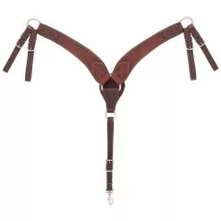 Weaver Leather Working Cowboy Roper Breast Collar, Golden Chestnut, 2-3/4 to 2 in. Adjustable Width on Breast Pieces, 40-1076