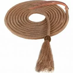 Weaver Leather Nylon Mecate with Horsehair Tassel, 1/2 in. x 23 ft., Tan