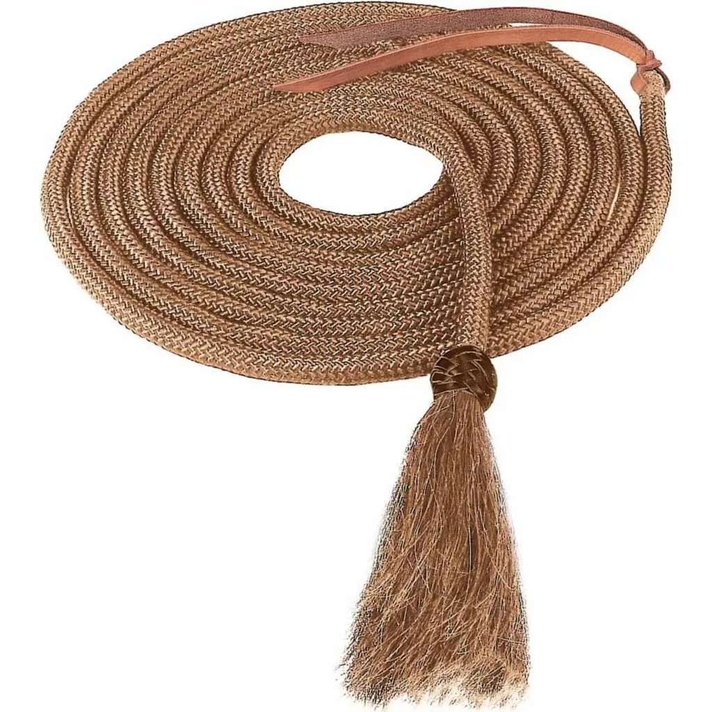 Weaver Leather Nylon Mecate with Horsehair Tassel, 1/2 in. x 23 ft., Tan 1 Weaver Leather Nylon Mecate with Horsehair Tassel, 1/2 in. x 23 ft., Tan