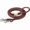 Weaver Leather Round Braided Latigo Roper Rein, Brown, 3/8 in. x 8 ft.