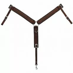 Weaver Leather Felt Lined 2 in. Ring-in-Center Horse Breast Collar, Brown, 35-2490-BR