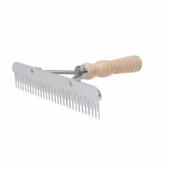 Weaver Leather Blunt Tooth Fluffer Livestock Comb with Wood Handle and Stainless Steel Replacement Blade