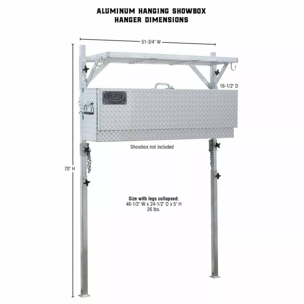 Weaver Leather Hanging Aluminum Show Box Hanger 3 Weaver Leather Hanging Aluminum Show Box Hanger - Image 3