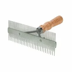Weaver Leather Two-Sided Cattle Comb with Wood Handle