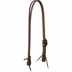 Weaver Leather Working Tack Slit Ear Headstall with Buffed Brown Iron Hardware, 10-0601