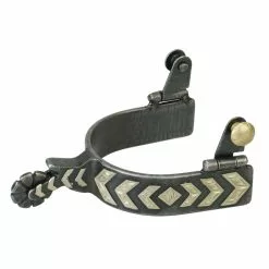 Weaver Leather Spurs with German Silver Chevron Trim, 25-7823