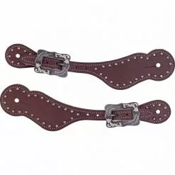 Weaver Leather Women's Oiled Harness Leather Spur Straps, 30-0317