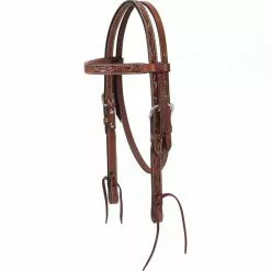 Weaver Leather Turquoise Cross Floral Carved 5/8 in. Pony Browband Headstall, 45-0146