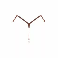 Weaver Leather Turquoise Cross Floral Carved 1-1/4 Inch Straight Breast Collar, 45-0320