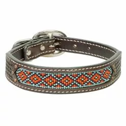 Weaver Leather Beaded Basketweave Dog Collar, 06-1901-13