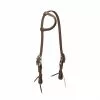 Weaver Leather Working Tack Sliding Ear Headstall, Rope Edge Hardware, Golden Chestnut, 10-0588