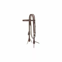 Weaver Leather Working Tack Browband Headstall, Scalloped Hardware, 10-0593