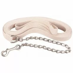 Weaver Leather Flat Cotton Lunge Line, 1 in. x 27 ft. with Chain and Snap